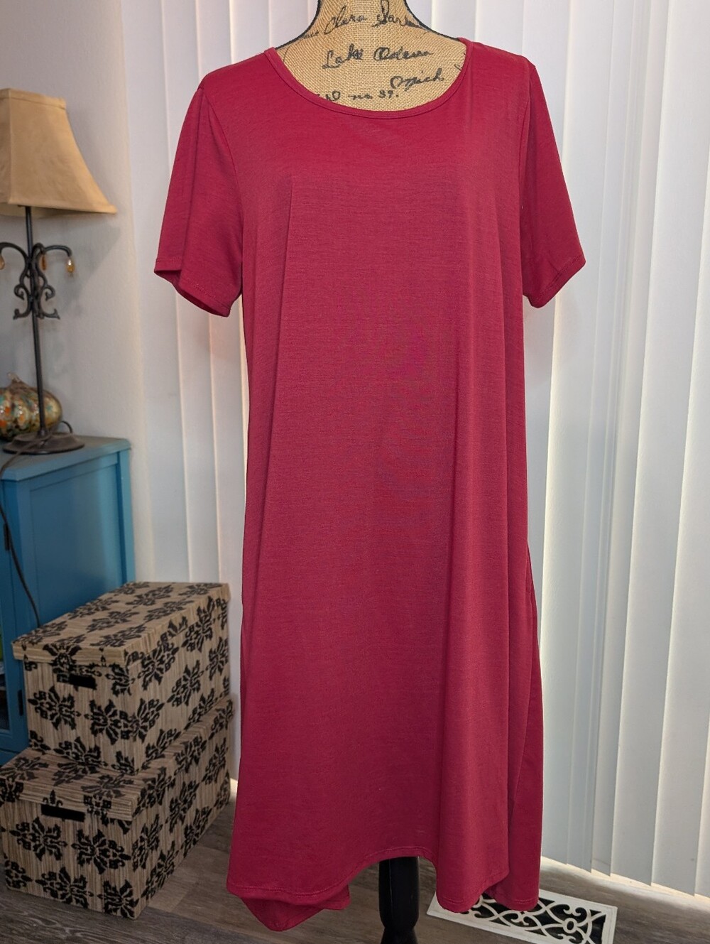 LuLaRoe Dusty Brick Midi Dress
